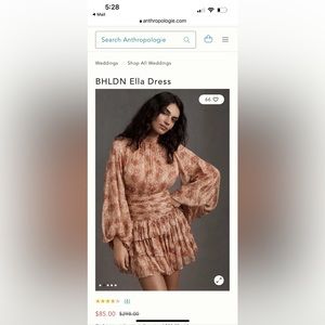NWT BHLDN Anthropologie Ella Dress - Cocktail wedding guest dress